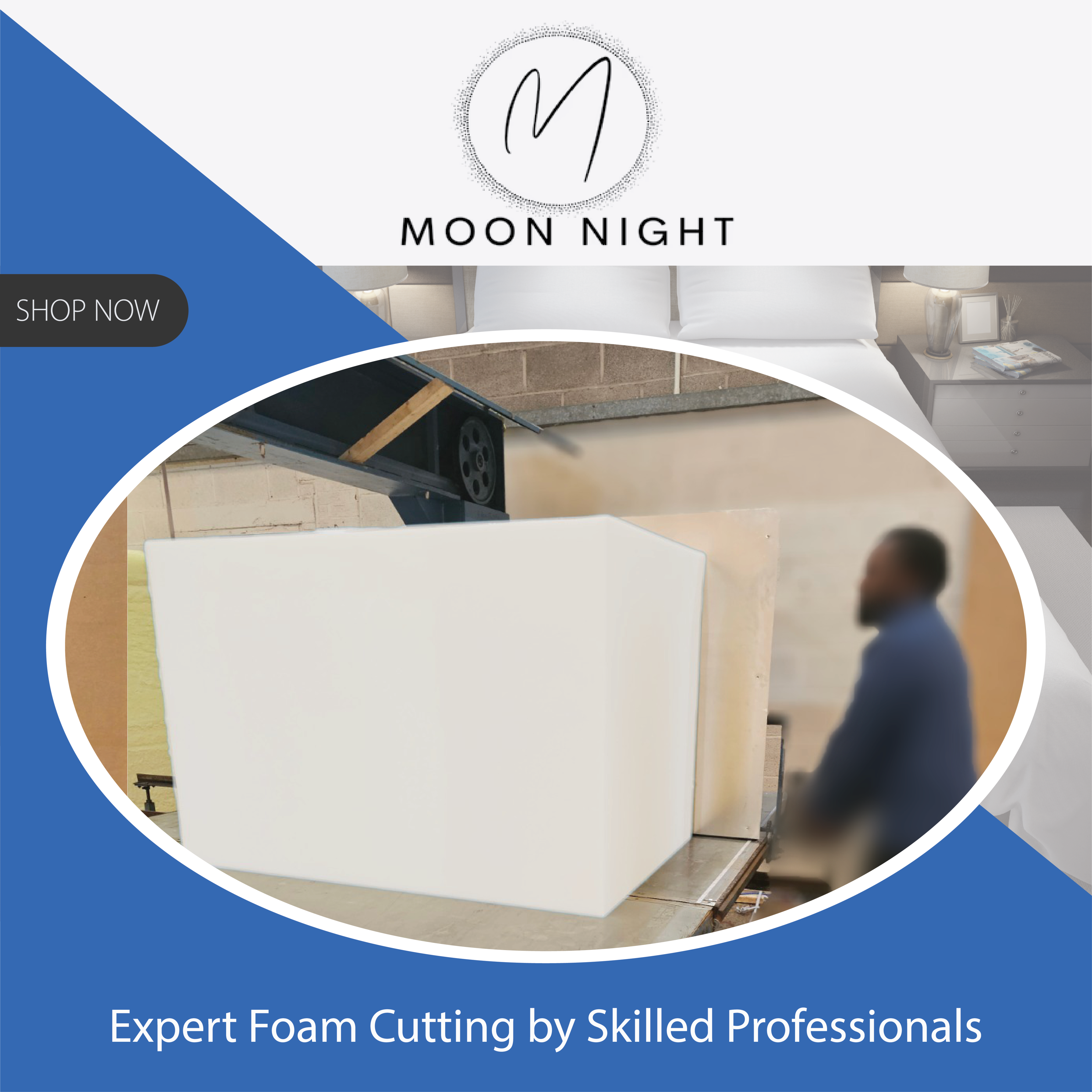 Moon Night High Density Upholstery Foam Sheet For Cushions, Sofa, Beds, Seats, Campervans, Indoor/Outdoor Padding