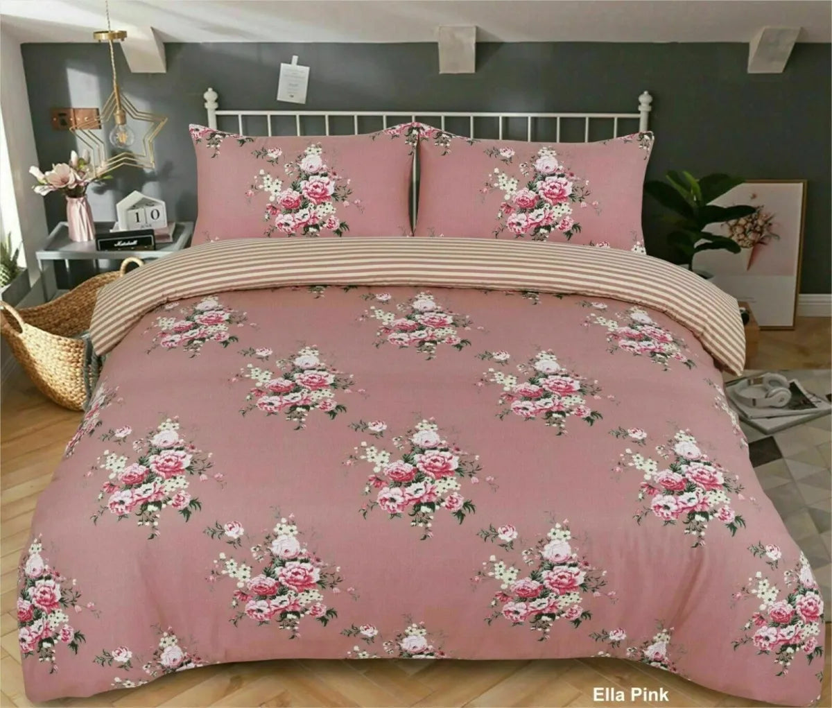 Brushed Cotton Flannelette Duvet Set With Pillow Cases